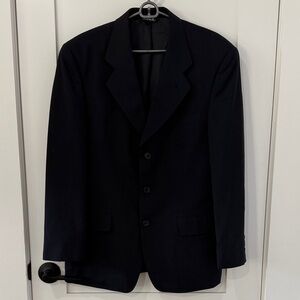 Men's Navy Three-Button Suit Jacket - Vito Rufolo Italian-made wool